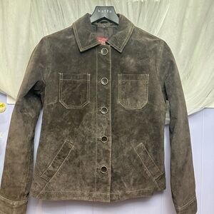 Eddie Bauer Brown washable  Suede Jacket
